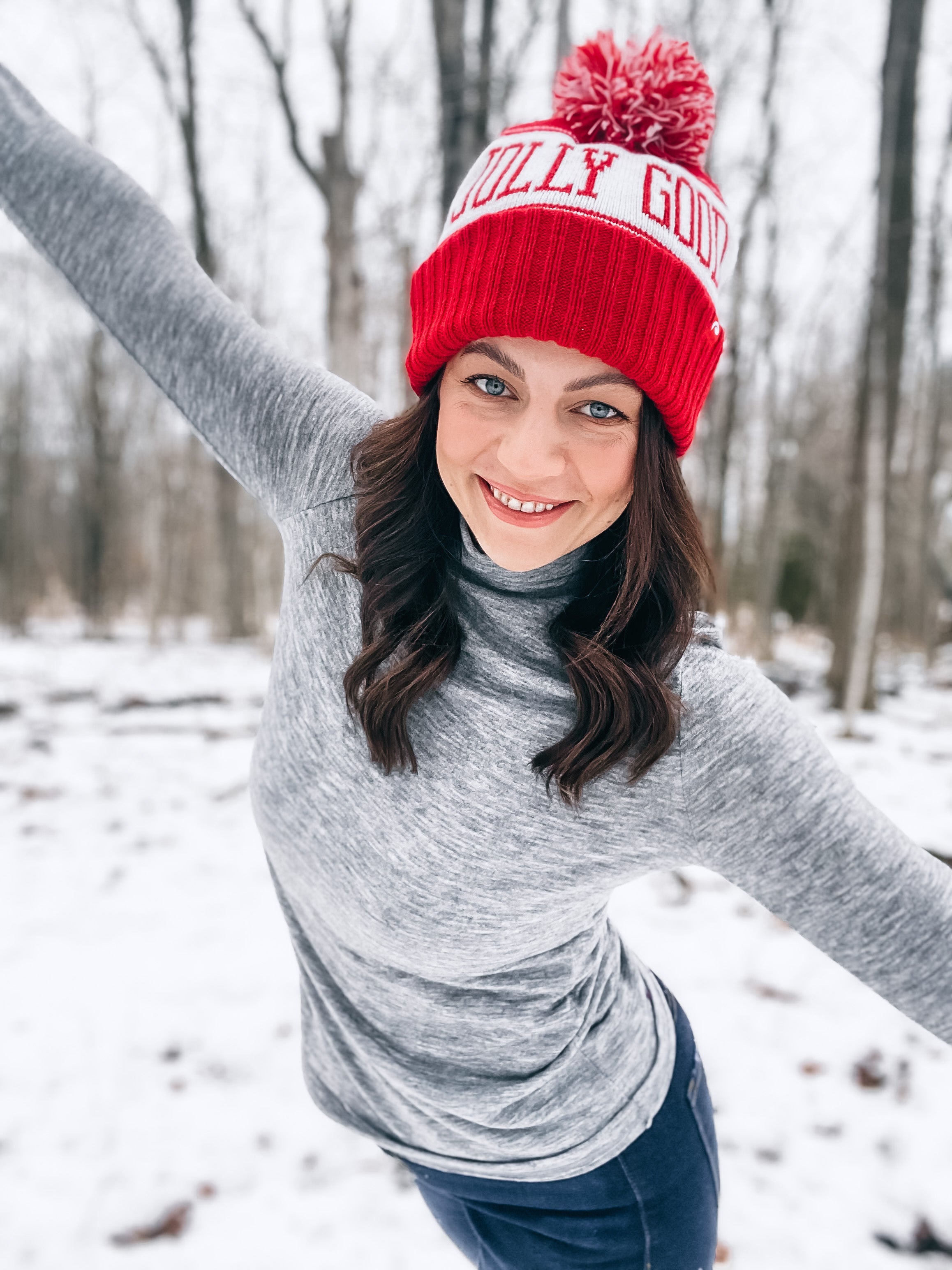 Winter on sale hat pom